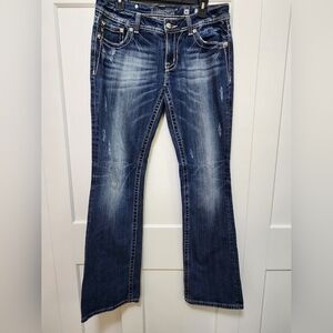 Miss Me Distressed Medium Blue Bootcut Jeans